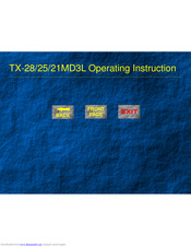 Panasonic TX-25MD3L Operating	 Instruction
