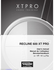 XTPRO RECLINE 600 XT PRO User Manual