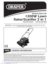 Draper LAR1200 Instructions Manual
