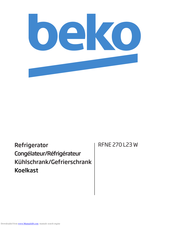 Beko RFNE 270 L23 W User Manual