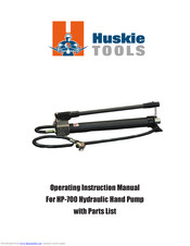 Huskie Tools HP-700 Operating Instructions Manual