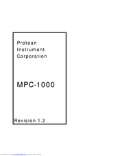 Protean Instrument MPC-1000 series User Manual
