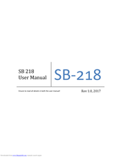 P.Audio SB218 User Manual