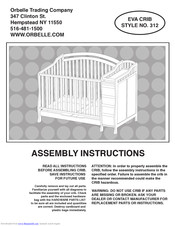 Orbelle EVA CRIB 312 Assembly Instructions Manual