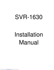 Samsung SVR-1630 Installation Manual