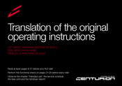 Merida CENTURION Original Operating Instructions