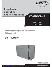 Lennox COMPACTAIR CSC Installation, Operating And Maintenance