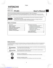 Hitachi TT-251 User Manual