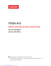 Lenovo YB-Q501L Safety, Warranty & Quick Start Manual