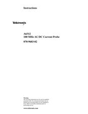 Tektronix A6312 Instructions Manual