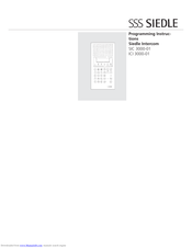 SSS Siedle ICI 3000-01 Programming Instructions Manual