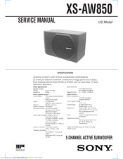 Sony XS-AW850 Service Manual