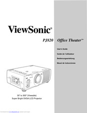 ViewSonic Office Theater PJ820 User Manual