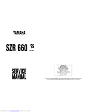 Yamaha SZR 660 1995 Service Manual