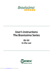 Widex Bravissimo BV-9X User Instructions