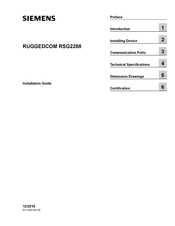 Siemens RUGGEDCOM RSG2288 Installation Manual