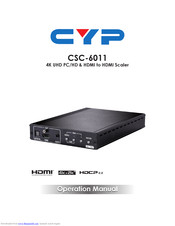 CYP CSC-6011 Operation Manual