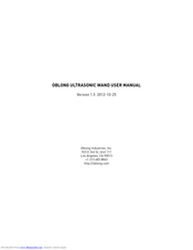 OBLONG ULTRASONIC WAND User Manual