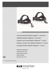 KLS Martin MedLED Onyx Instructions For Use Manual