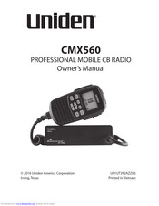 Uniden CMX560 Owner's Manual
