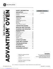 GE Advantium Series PSA9120 Owner's Manual