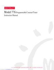 Keithley 776 Instruction Manual