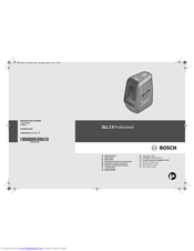 Bosch GLL 3 X Professional Original Instructions Manual