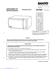 Sanyo EM-S889 Service Manual