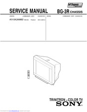 Sony KV-XA34M60 Service Manual