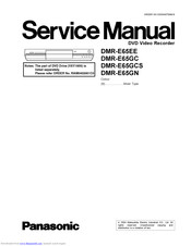 Panasonic DMR-E65GCS Service Manual