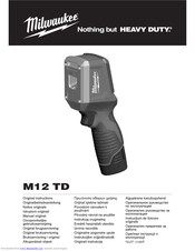 Milwaukee M12 TD Original Instructions Manual