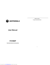 Motorola FX1900P User Manual