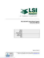 LSI-Robway RCI-1550 HRT Instruction Manual