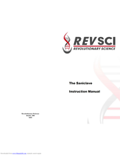 Revolutionary Science Saniclave RS-SC-102 Instruction Manual