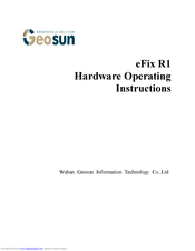 GEOSUN eFix R1 Hardware Operating Instructions