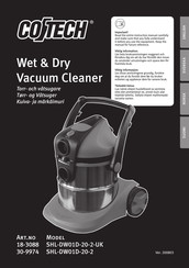 CO/Tech SHL-DW01D-20-2 Instruction Manual
