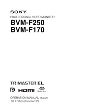 Sony BVM-F250 Operation Manual