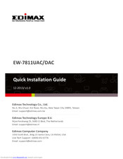 Edimax EW-7811DAC Quick Installation Manual