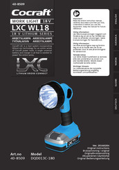 Cocraft LXC WL18 Original Instructions Manual