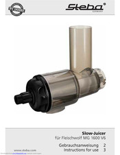 Steba MG 1600 V6 Instructions For Use
