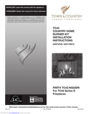 Town & Country Fireplaces TC42.NG02DN Installation Instructions Manual