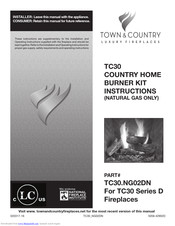 Town & Country Fireplaces TC30.NG02DN Installation Instructions Manual