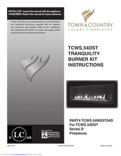 Town & Country Fireplaces TCWS.54NGST04D Installation Instructions Manual