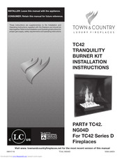 Town & Country Fireplaces TC42.NG04D Installation Instructions Manual