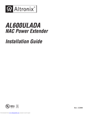 Altronix AL600ULADA Installation Manual