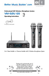 Better Music Builder VM-52U G5 Operating Instructions Manual