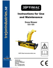 Optimal 151-191 Instructions For Use And Maintenance Manual