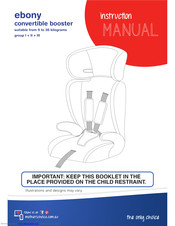 ebony convertible booster Instruction Manual