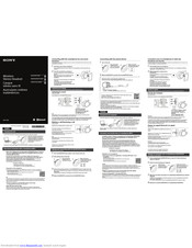 Sony MDR-10RBT Quick Start Manual