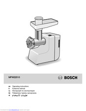 Bosch MFW22010 Operating Instructions Manual